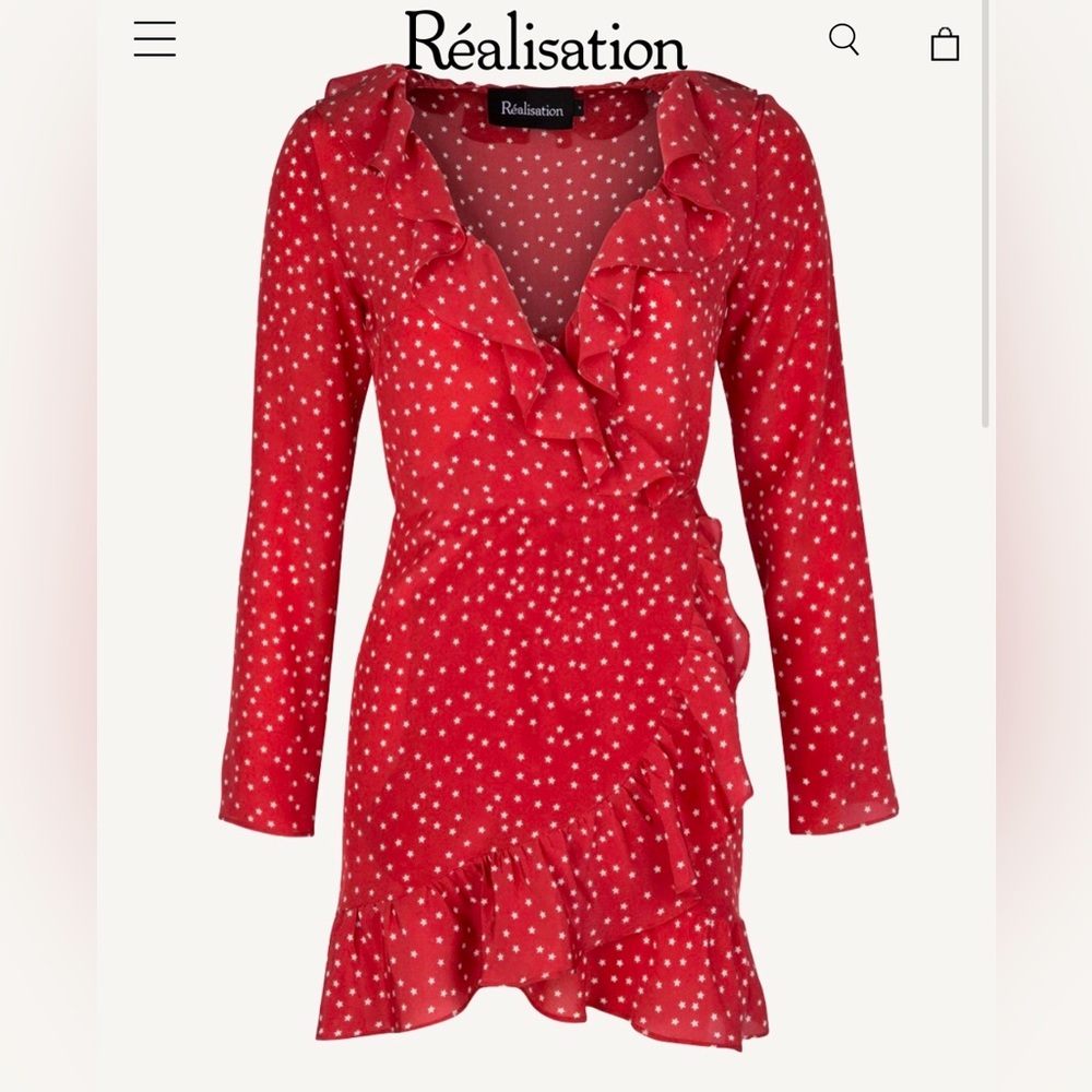 Realisation Par Red Polka Dot Mini Dress
